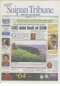 Saipan Tribune 2008年7月31日掲載記事